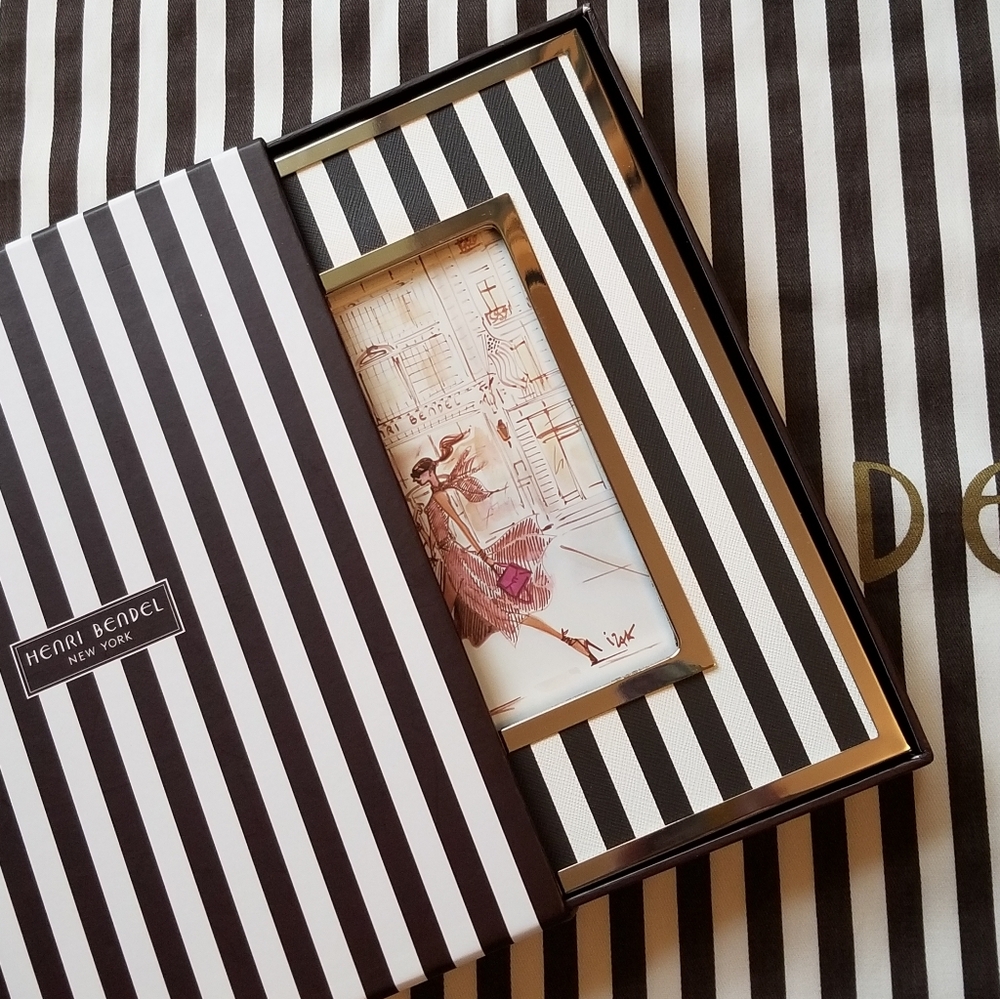 ❗Henri Bendel Iconic Striped Leather Picture Frame❗